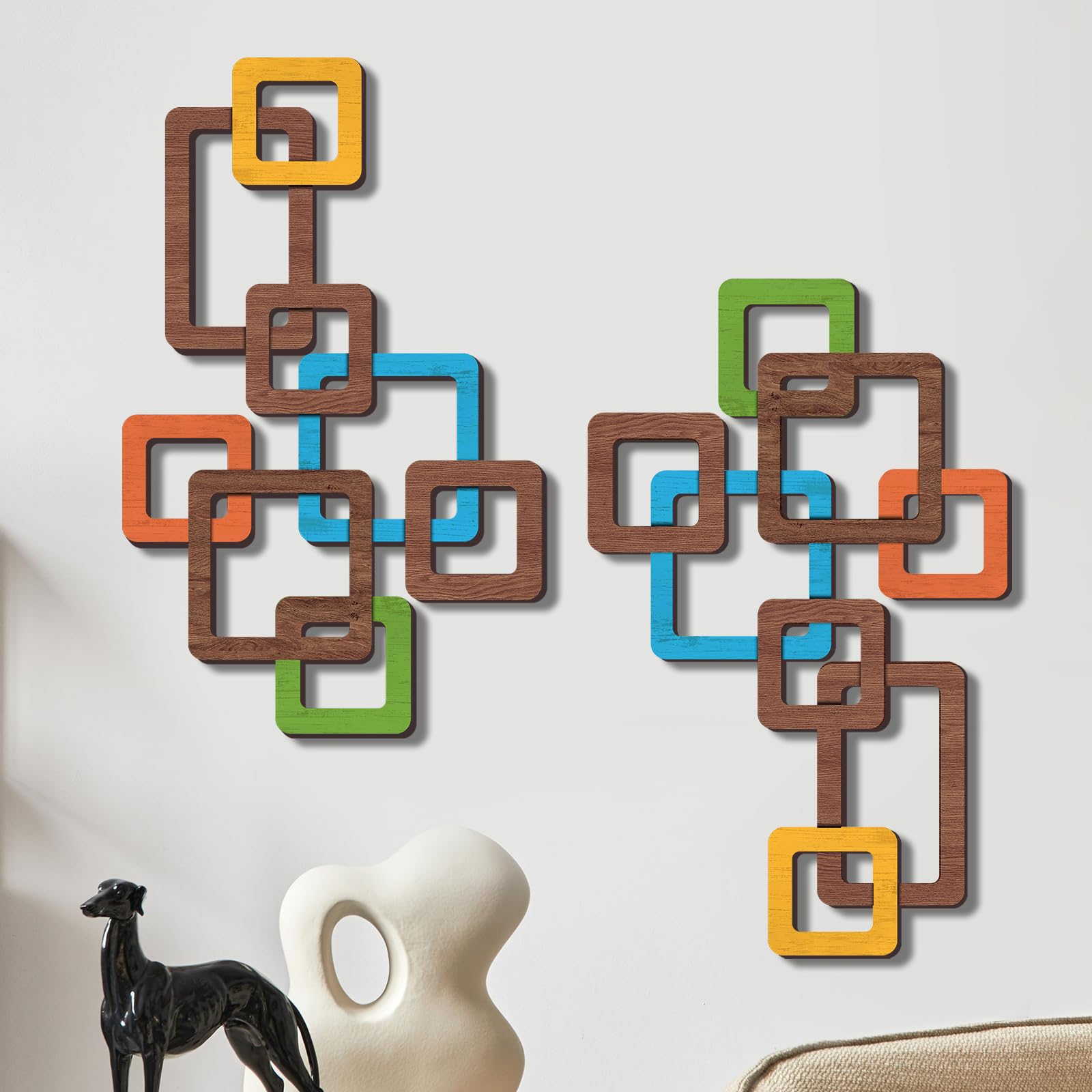 家具 Vintage 3D Wood ART Amazon.com: RattanView 3 Pcs 3D Wood Wall Art 11.8'' x 11.8